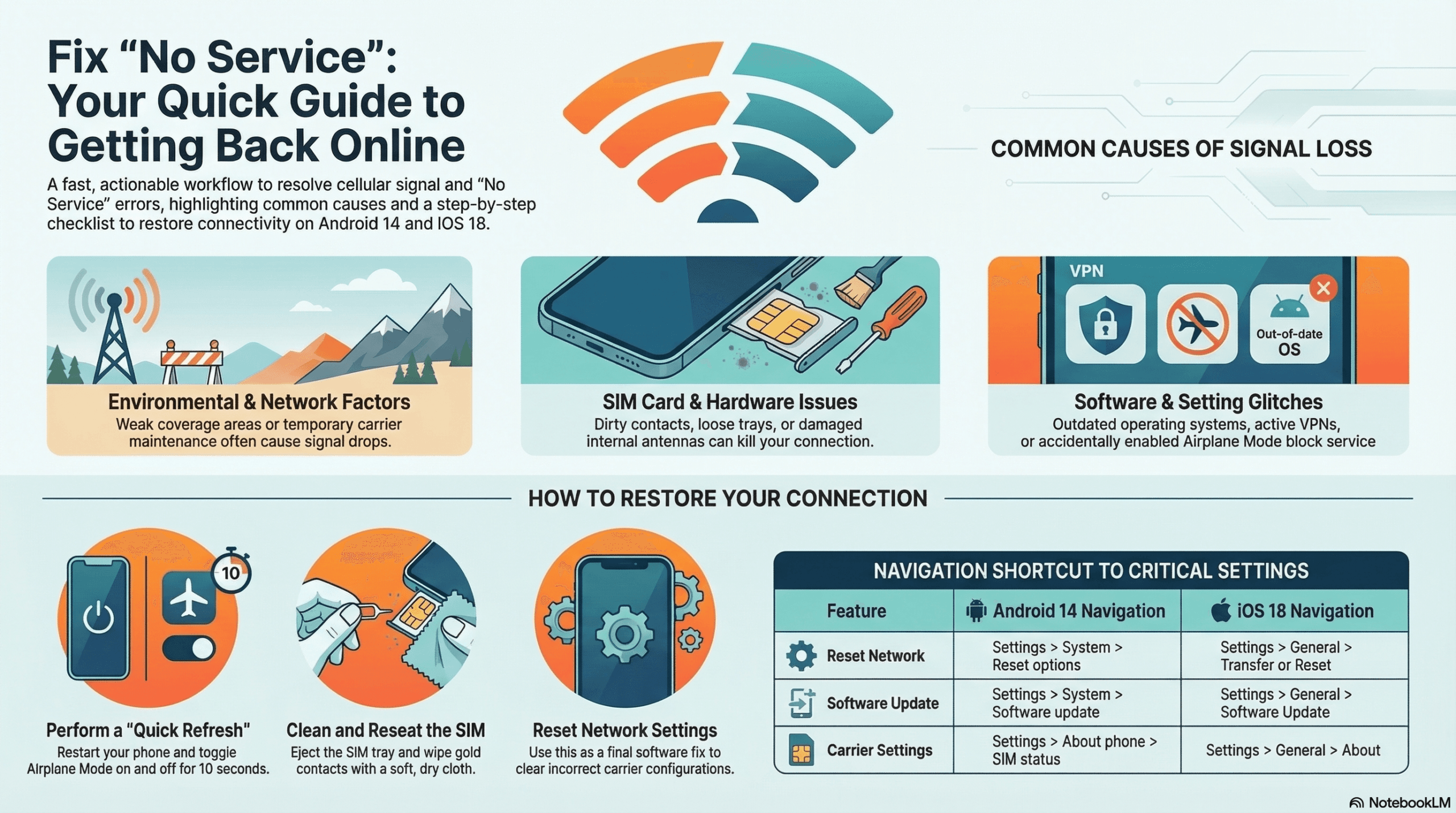 No Service on iPhone or Android? Fix It Fast (2026 Guide)