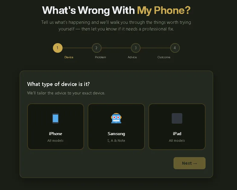 We’ve Built a Free “What’s Wrong With My Phone?” Tool